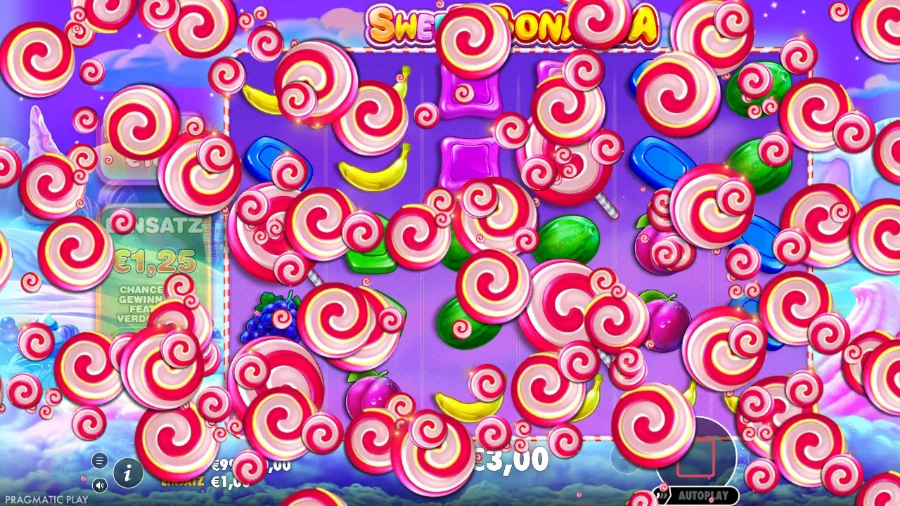 Sweet Bonanza: Lollis explodieren und lösen die Freispiele aus